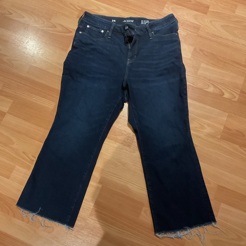 J. Crew Dark Blue Ankle Jeans kick flare
